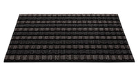 Mymats Quadroscrape doormat in rich brown and black tones with heavy-duty striped surface for outdoor use