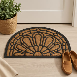 MYMATS HALF MOON SHAPED COIR DOORMAT