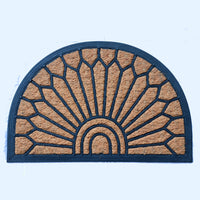  Arch-shaped coir doormat with thick fibers to trap dust and debris at entryways