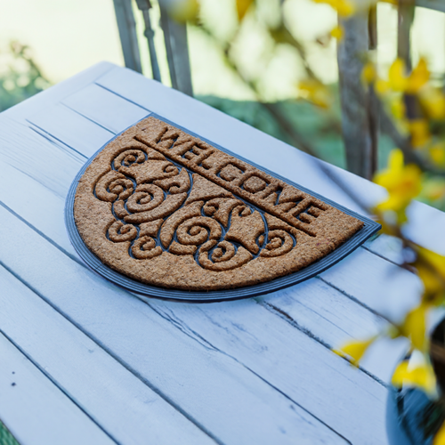 MYMATS  HALF MOON WELCOME COIR DOORMAT